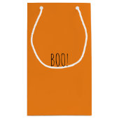 Boo sinaasappel spooky minimalistisch schattig Hal Klein Cadeauzakje (Achterkant)