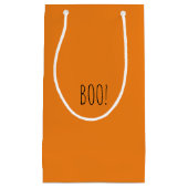 Boo sinaasappel spooky minimalistisch schattig Hal Klein Cadeauzakje (Voorkant)