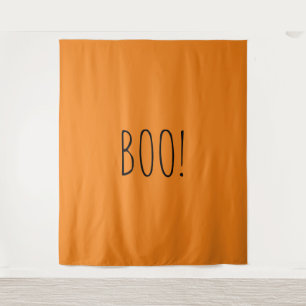 Boo sinaasappel spooky minimalistische Halloween a Wandkleed