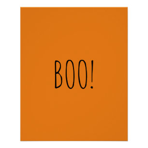 Boo sinaasappel spooky typografie grappig schattig perfect poster