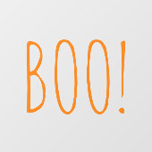 Boo sinaasappel spooky typografie grappig schattig raamsticker (Vel)