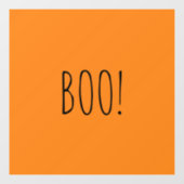 Boo sinaasappel zwart spooky typografie grappig Ha Raamsticker (Vel)