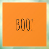 Boo sinaasappel zwart spooky typografie grappig Ha Raamsticker (Vel 3)