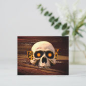 Boo Skull Briefkaart (Staand voorkant)