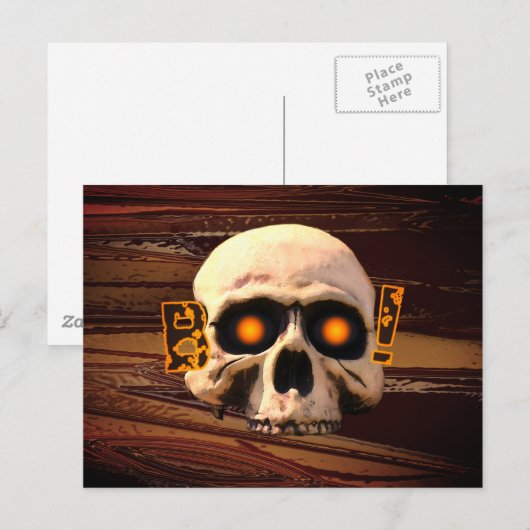 Boo Skull Briefkaart (Voorkant / Achterkant)