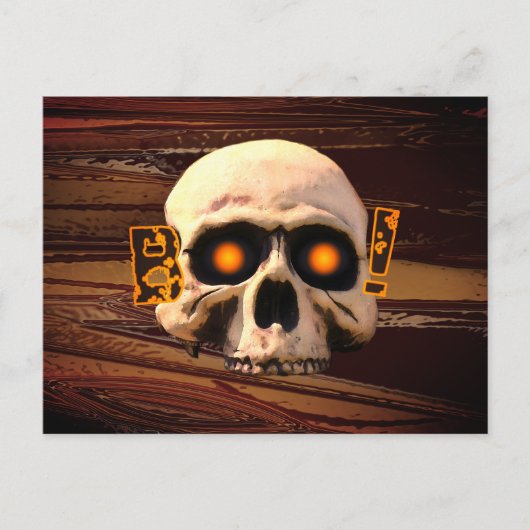 Boo Skull Briefkaart (Voorkant)
