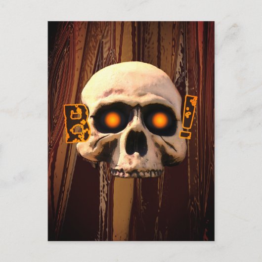 Boo Skull Briefkaart (Voorkant)