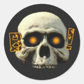 Boo Skull Ronde Sticker (Voorkant)