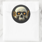 Boo Skull Ronde Sticker (Tas)