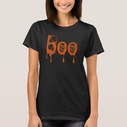 Boo Skulls Halloween Costume T-shirt (Voorkant)