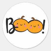 Boo Smiling Pompoen Halloween Stickers (Voorkant)