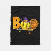 Boo Softball Player Catcher Tcher Funny Halloween  Fleece Deken (Voorkant)