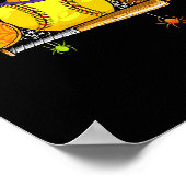 Boo Softball Player Catcher Tcher Funny Halloween  Poster (Hoek)