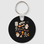 Boo Soky Peds Crew Ghost Pediatric Nurse Halloween Sleutelhanger (Voorkant)