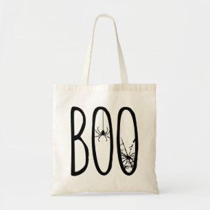 Boo Spider & Spinnenweb Griezelige Halloween Tote Bag