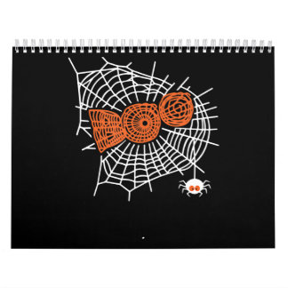 Boo Spider Web Funny Cute Spider Web Graphic Kalender