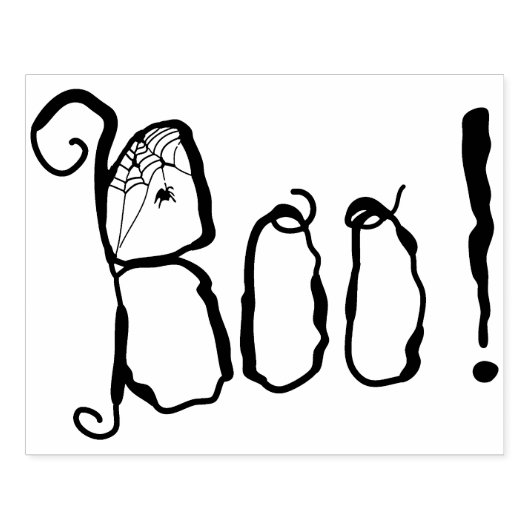 Boo. | Spider Web | Halloween Rubberstempel (Afrduk)