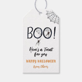 BOO Spiders & Spider Web Halloween Favor Gift labe Cadeaulabel