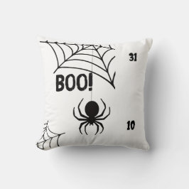 BOO! Spin en Web Halloween Kussen