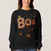 Boo spin sinaasappel halloween pompoen trui (Voorkant)