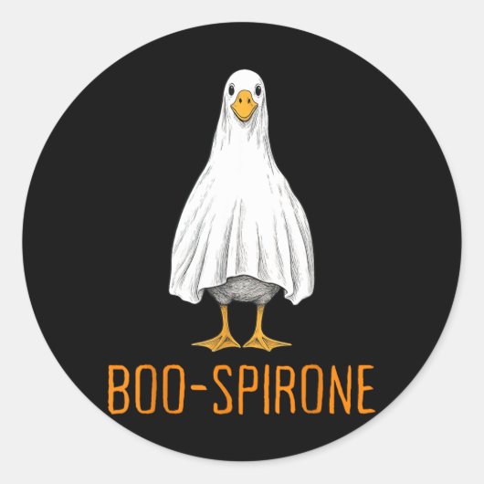 Boo-spirone Eend Geest Apotheek Halloween Ronde Sticker (Voorkant)