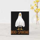 Boo-spirone Eend Spookapotheek Halloween Kaart (Gele Bloem)
