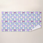 Boo, spookachtige feel.b L Blue BG Badhanddoek (Badhanddoek)