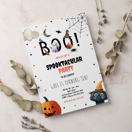 Boo Spooktacular Halloween Kids Verjaardag Kaart