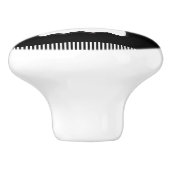 BOO! Spooky Cute Ghost Halloween Black White Keramische Knop (Zijkant)