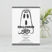 BOO! Spooky Cute Ghost Halloween Costume Party Kaart (Staand voorkant)
