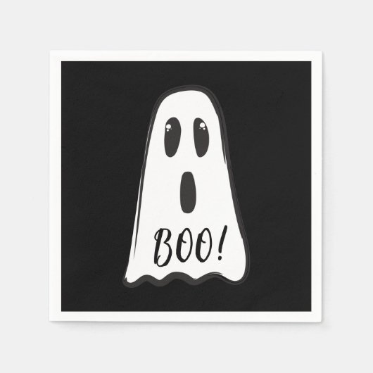 BOO! Spooky Cute Ghost Halloween Costume Party Servet (Voorkant)