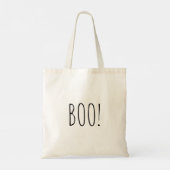 Boo spooky eenvoudige typografie minimalist Hallow Tote Bag (Achterkant)