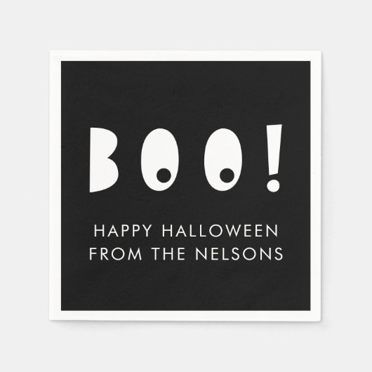 Boo Spooky Eyes Persoonlijke Halloween Servet (Voorkant)