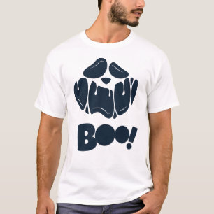 Boo Spooky Face Halloween voor mannen T-Shirt