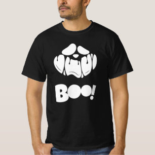 Boo Spooky Face Halloween voor mannen T-Shirt