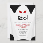 Boo. Spooky geest Halloween party Kaart (Voorkant)
