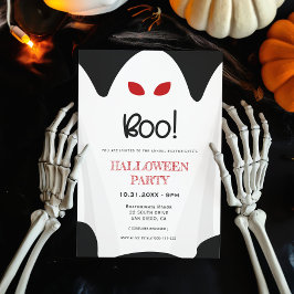 Boo. Spooky geest Halloween party Kaart