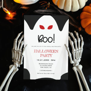 Boo. Spooky geest Halloween party Kaart