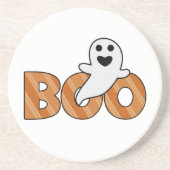 BOO Spooky Halloween Zandsteen Onderzetter (Voorkant)
