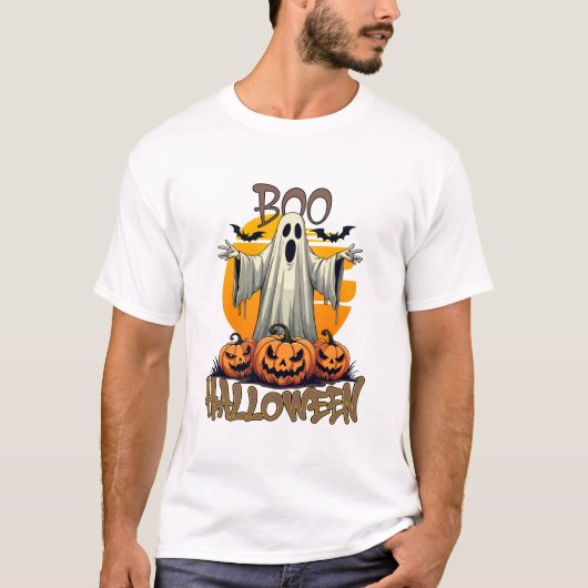 Boo Spooky Pumpkin Haunt T-shirt (Voorkant)