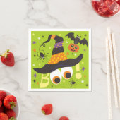 Boo Spooky Witch Pet Bats Schattige Halloween Servet (Insitu)
