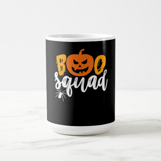 Boo Squad - Funny Pumpkin Spider Halloween Koffiemok (Center)