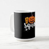 Boo Squad - Funny Pumpkin Spider Halloween Koffiemok (Voorkant links)