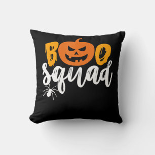 Boo Squad - Funny Pumpkin Spider Halloween Kussen