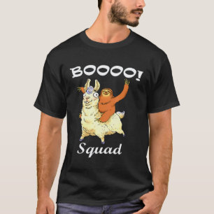 Boo Squad T-shirt luiaard rijdend op lama Hallowee