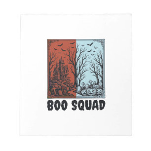 Boo Squad Vintage Halloween Pompoen Shirt Ontwerp_ Notitieblok
