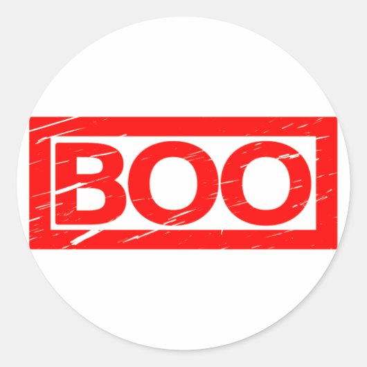 Boo Stamp Ronde Sticker (Voorkant)