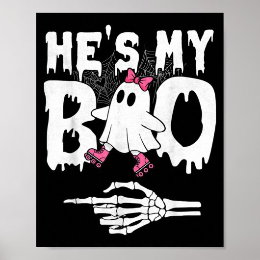 Boo stel bijpassende spook Halloween roller schaat Poster (Voorkant)