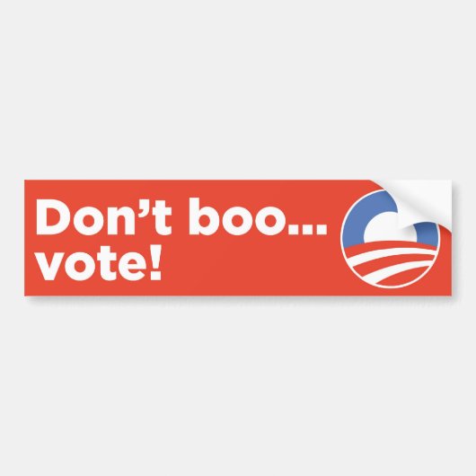 Boo... stem! bumpersticker (Voorkant)