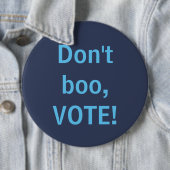 Boo, stem! ronde button 6,0 cm (In situ)